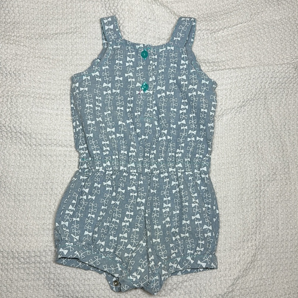 Gymboree denim baby girl romper 12-18 months - Picture 3 of 3